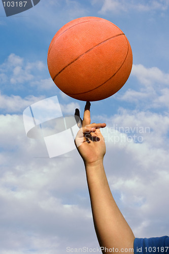 Image of Spinning basketball