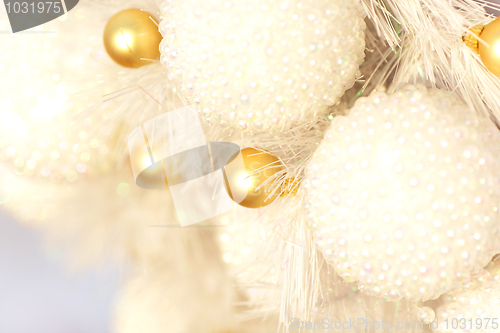 Image of golden christmas balls