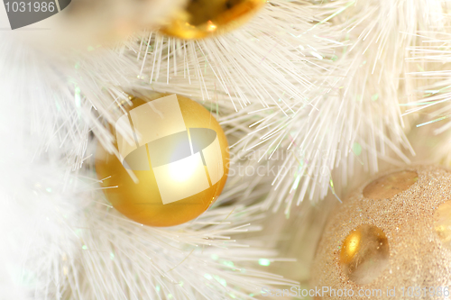 Image of golden christmas balls
