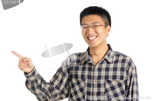 Image of smiling man pointing