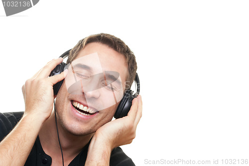 Image of Man listening the music