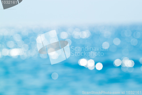 Image of Abstract blue sea bokeh for background use
