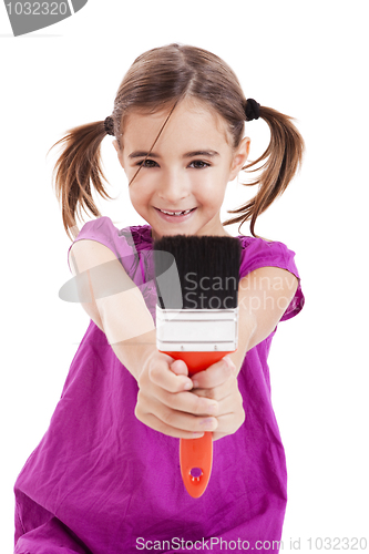 Image of Child with a paint-brush