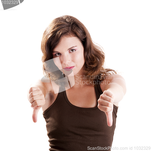 Image of Negative young woman