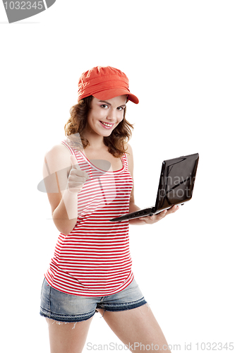 Image of Girl with a laptop
