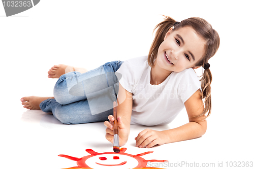 Image of Painting a happy sun