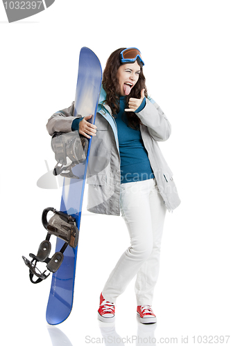 Image of Snowboard woman