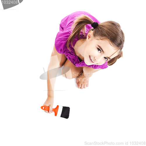 Image of Child with a paint-brush