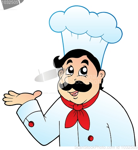 Image of Cartoon chef in big hat
