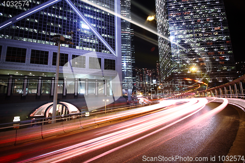 Image of Road and traffic in downtown area 