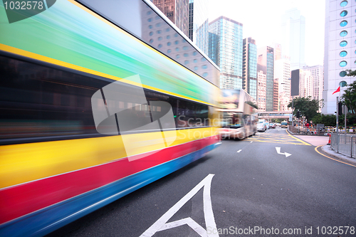 Image of Road and traffic in downtown area 