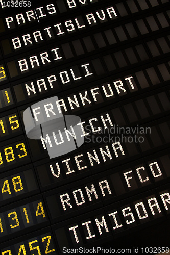 Image of Airport timetable