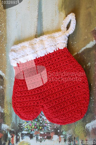 Image of Festive Mitten Potholder