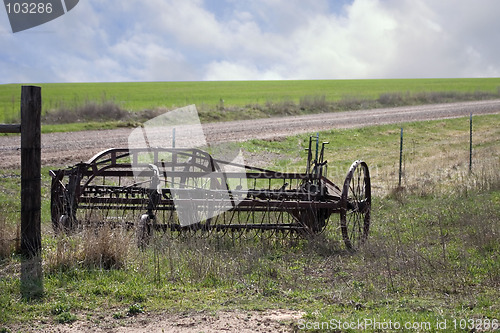 Image of old field plow