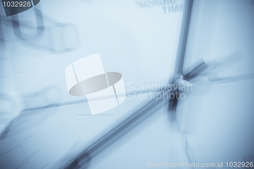 Image of Blurry clock in blue