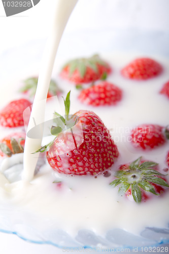 Image of Strawberries and milk