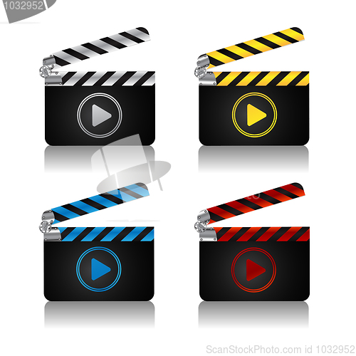 Image of Movie clapper board icons