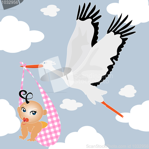 Image of delivery stork