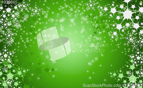 Image of green christmas background