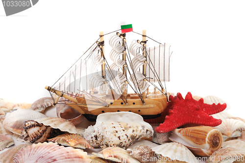 Image of shells and boat