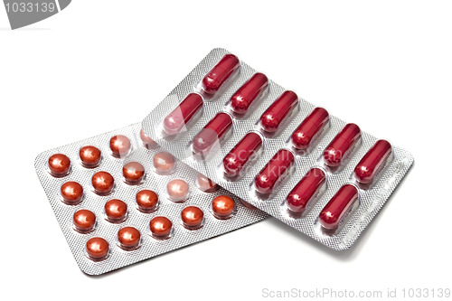 Image of Red pills and capsules
