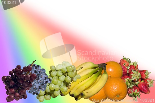 Image of rainbow of fruit