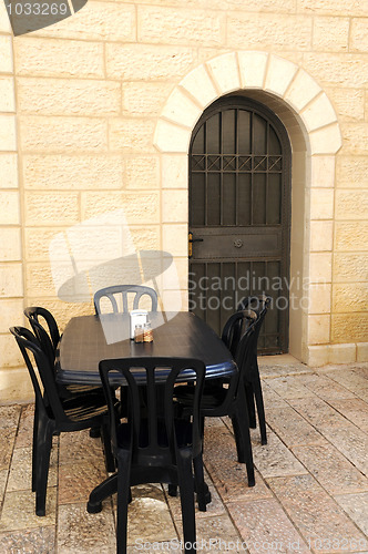 Image of Empty Street Cafe in Jerusalem