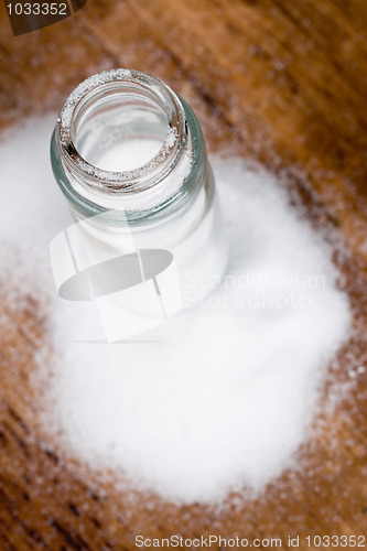 Image of salt in glass container