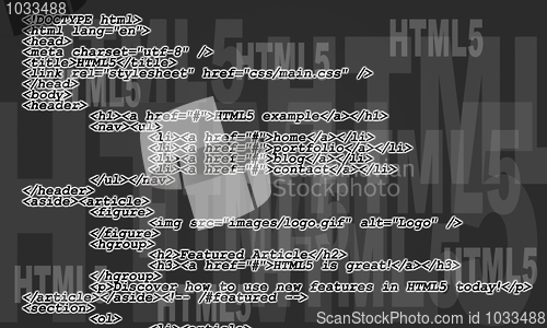 Image of HTML5 code listing