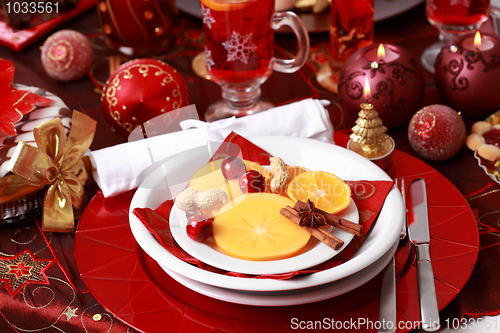 Image of Place setting for Christmas