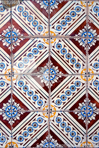 Image of Traditional Portuguese glazed tiles