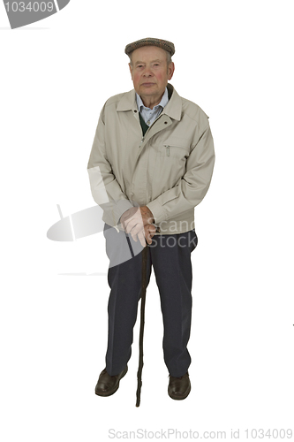 Image of Senior with walking stick