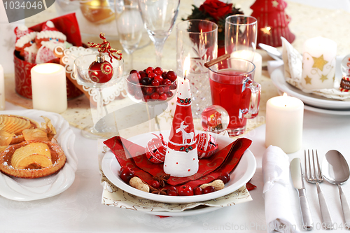 Image of Table setting for Christmas