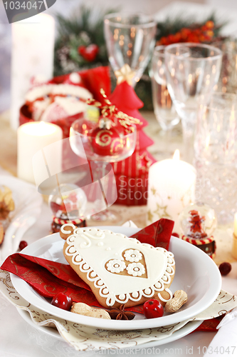 Image of Table setting for Christmas