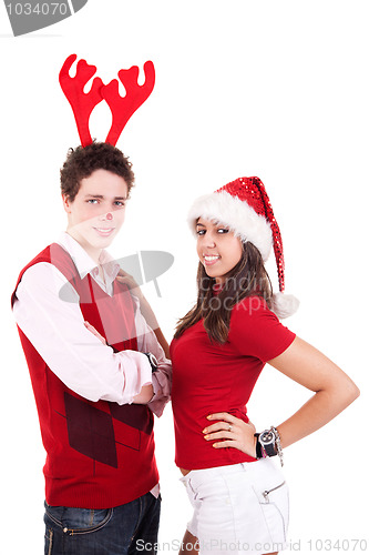 Image of Happy christmas teens, 