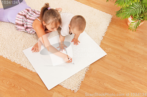 Image of Watching the drawing on white board