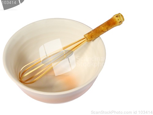 Image of Bamboo whisk and ceramic bowl