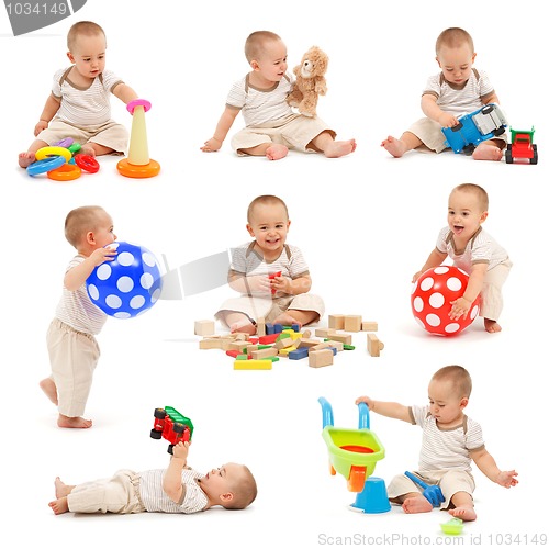 Image of Collage of a little boy playing