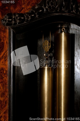 Image of grandfather clock weights