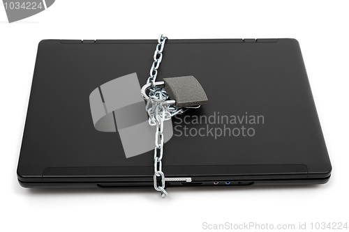 Image of Locked laptop computer