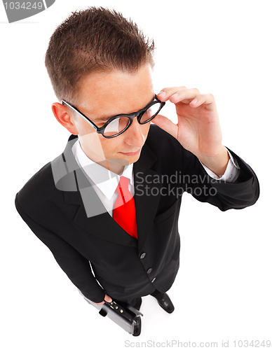 Image of Man with glasses and briefcase