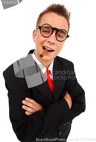 Image of Confident man with cigar