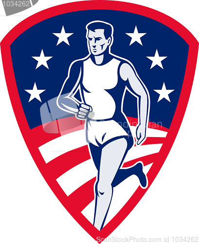 Image of American Marathon athlete sports runner