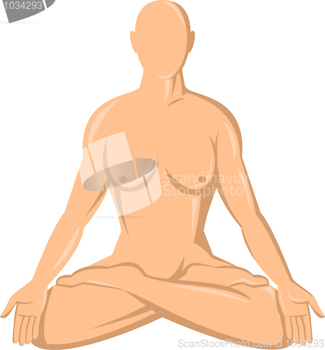 Image of female human anatomy yoga lotus