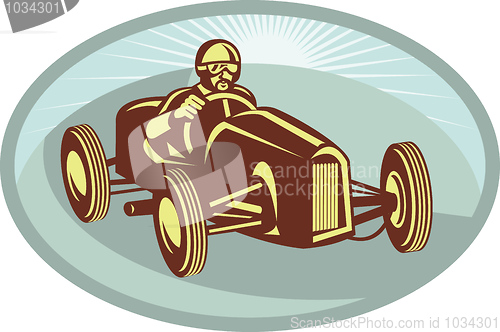 Image of Race car driver racing