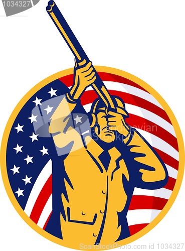 Image of Hunter with shotgun  rifle