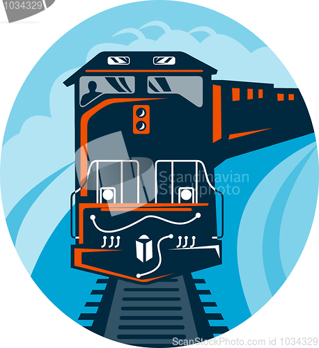 Image of Diesel Train traveling