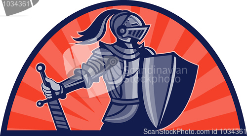 Image of Knight with sword and shield