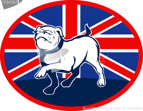 Image of Proud English bulldog marching