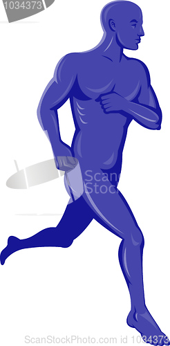 Image of Purple human male running 